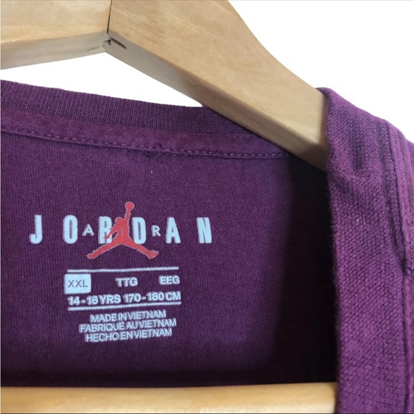 ❌sold❌Nike Air Jordan Bordeaux Paris Saint-Germain Short Sleeve Crop 2XL XXL - Picture 8 of 13
